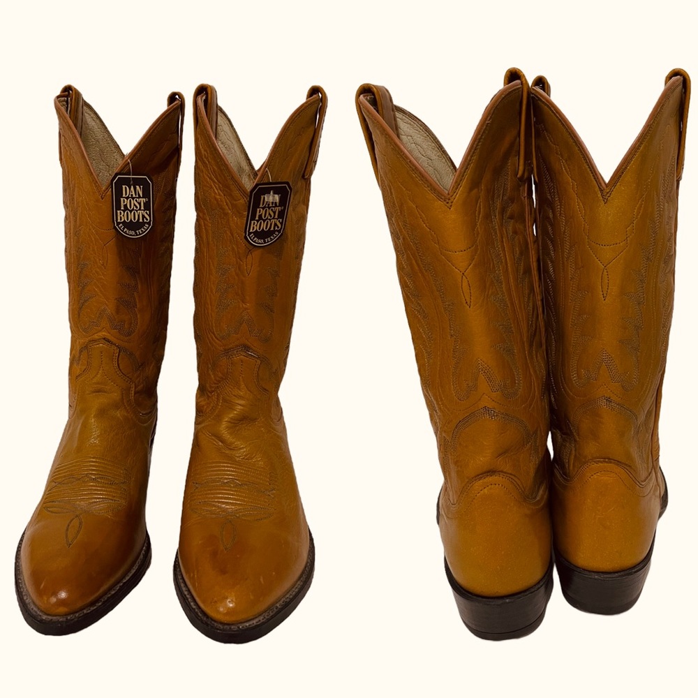 NWT Vintage Dan Post Leather Western Boots | 9.5 - Picture 8 of 14